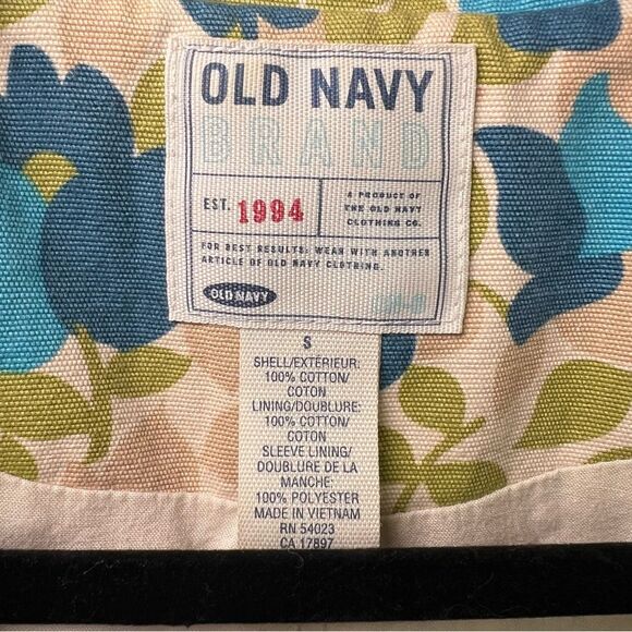 Old Navy floral pea coat 🌺 lined 🌺 excellent condition 🌺 small - Picture 10 of 10